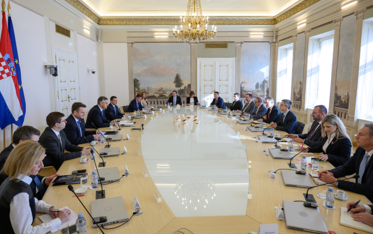 OA-Delegation im Gespräch mit Premierminister Andrej Plenkovic. Foto: Government of the Republic of Croatia (Vlada RH)