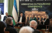 Paneldiskussion im Rahmen der Uzbekistan Outsourcing Conference in Berlin zu Chancen und Rahmenbedingungen für internationale IT- und Outsourcing-Projekte. Foto: IT Park Uzbekistan