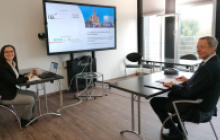 Ost-Ausschuss-Geschäftsführer Harms eröffnete das digitale Health Forum. Foto: Ost-Ausschuss