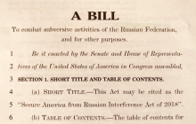 Ausschnitt aus einem Gesetzentwurf des US-Senats zu neuen Russland-Sanktionen