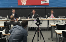 Michael Harms (li.) und Klaus Ernst, MdB, (re.)