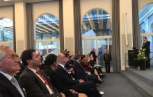 Präsident Vejonis eröffnete das Wirtschaftsforum in Hamburg. Foto: A. Stadnicki