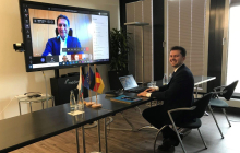 AK-Sprecher Philipp Haußmann und Regionaldirektor Adrian Stadnicki bei der Online-Sitzung. Foto: OAOEV