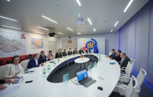 Die Delegation mit Staatsekretär Giegold (5.v.li). und AK-Sprecher Siewert (3.v.li.) bei Vize-Ministerin Kvrivishvili (2.v.re). Foto: Nino Burjanadze