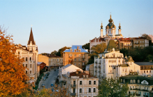 Die Andreaskirche – eines der Wahrzeichen von Kiew. Foto: Andreas Metz