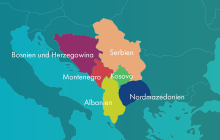 Karte der Länder des Westlichen Balkans. Grafik: OA