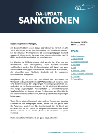 Cover OA-Update Sanktionen