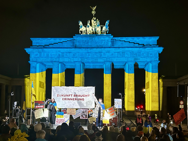 Solidarität mit der Ukraine in Deutschland. Foto: Andreas Metz
