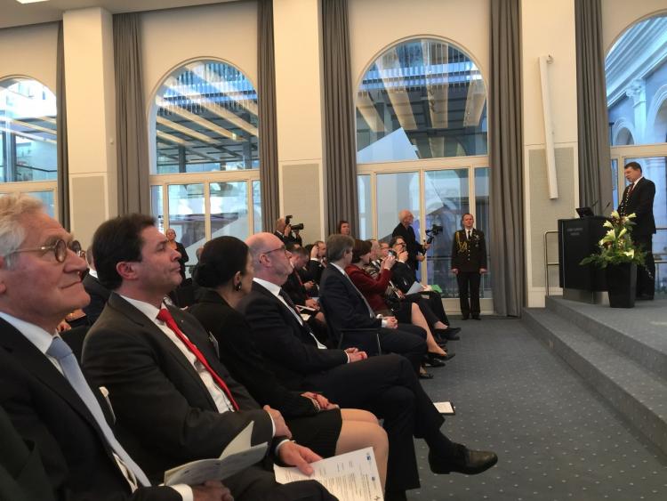 Präsident Vejonis eröffnete das Wirtschaftsforum in Hamburg. Foto: A. Stadnicki